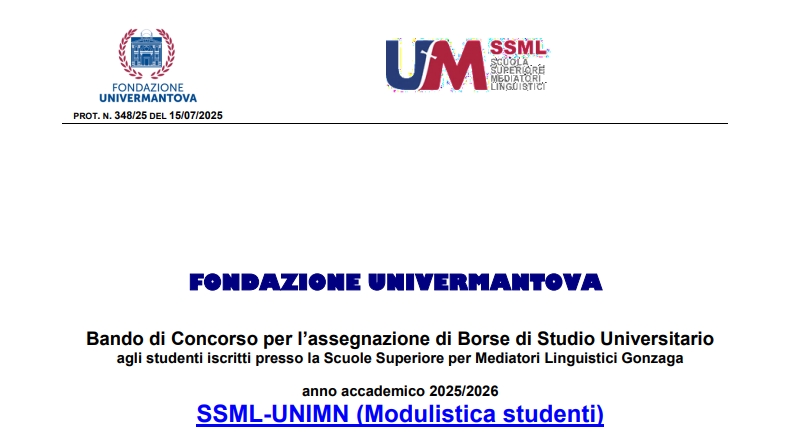BANDO BORSE DI STUDIO UNIVERSITARIO                 A.A. 2025/2026