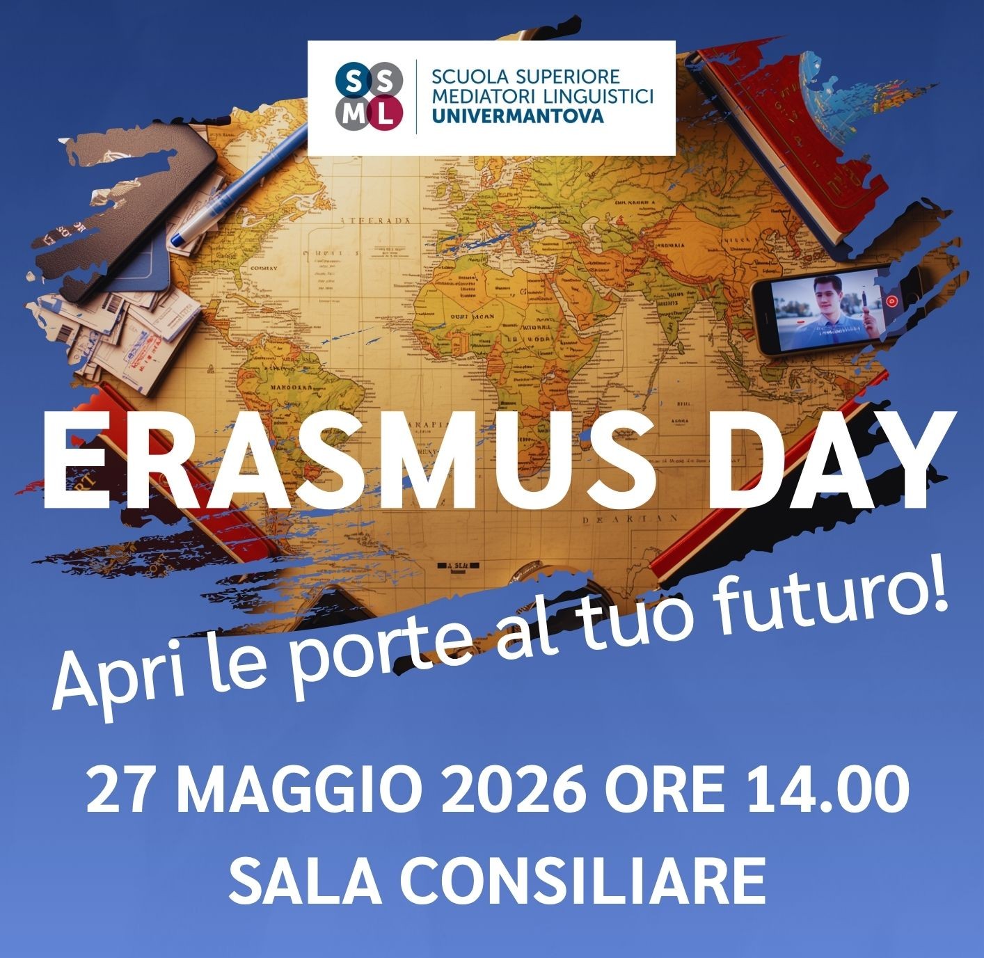 ERASMUS DAY – 27 MAGGIO 2026 ORE 14.00 SALA CONSILIARE