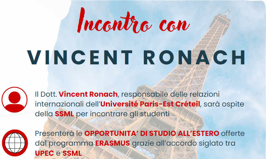 INCONTRO CON VINCENT RONACH dell’Université Paris-Est Créteil